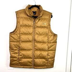 The North Face Vest 550 mens large Down Nuptse Puffer Vest Winter Brown